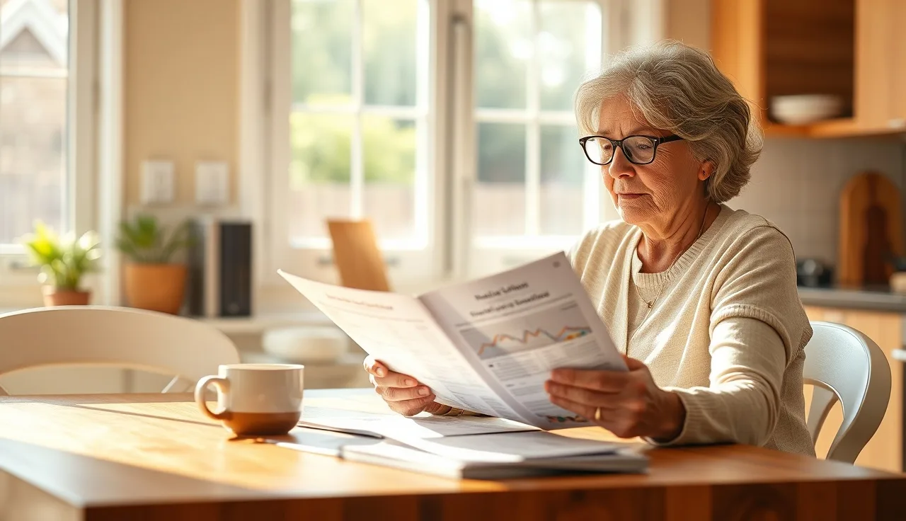 Home daycare provider reviewing tax documents at a kitchen table