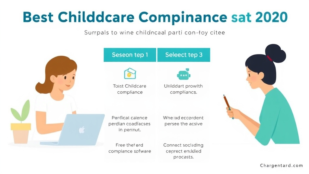 Action-oriented illustration showing how to apply best Childcare Compliance Software: 2026 Comparison Guide