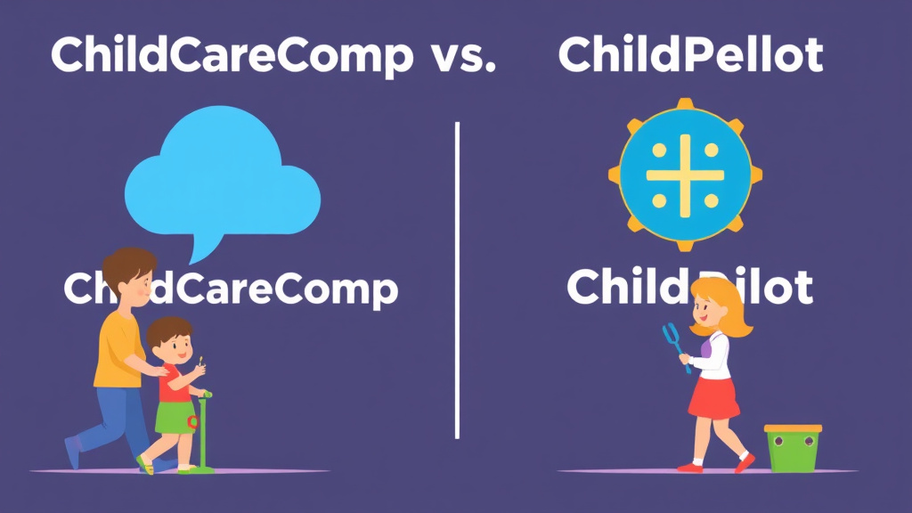 A professional illustration depicting childCareComp vs ChildPilot: Compliance Management Compared