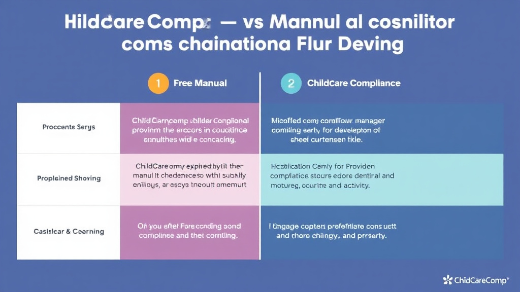 Practical workflow diagram for childCareComp vs Manual Compliance Management: Full Comparison