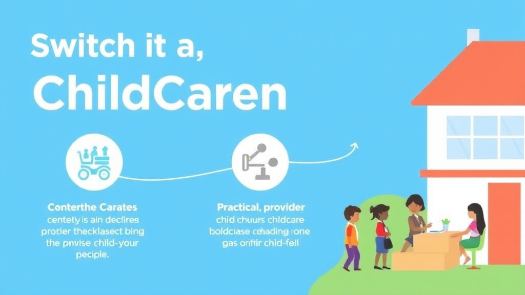 Action-oriented illustration showing how to apply switching to ChildCareComp: Migration Guide for Childcare Centers