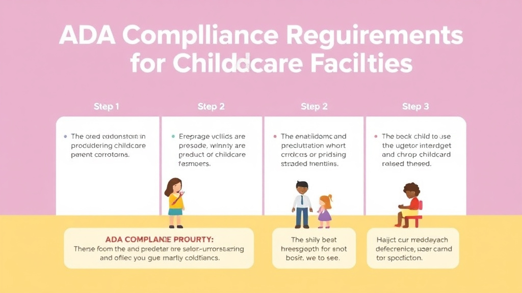Process flow illustration for putting ADA Compliance Requirements for Childcare Facilities into action