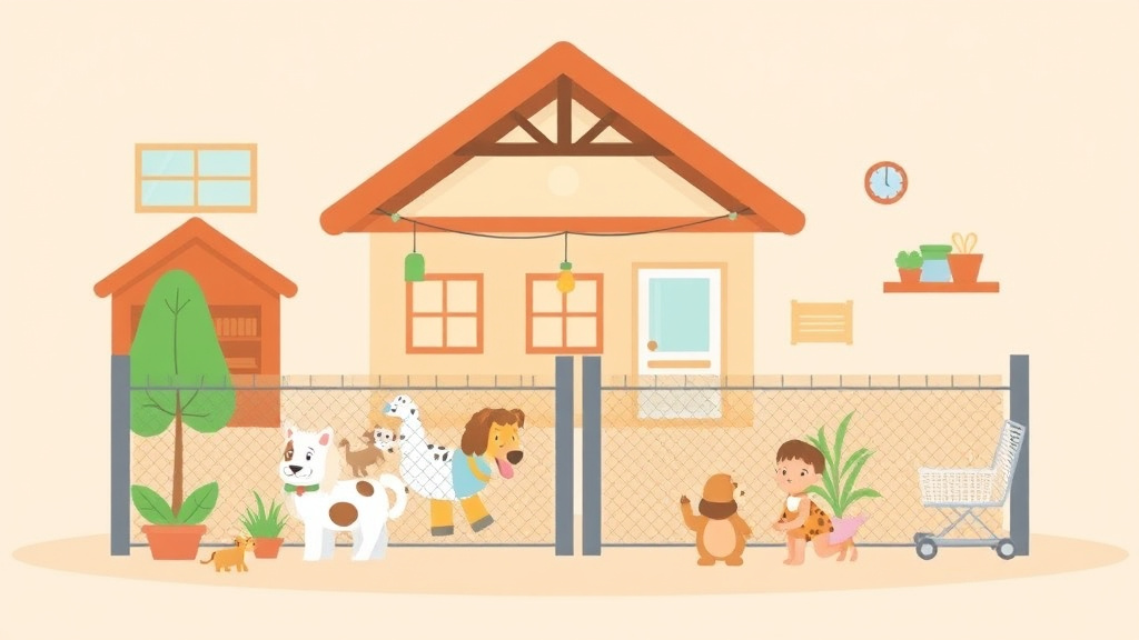 Educational graphic covering the essentials of animal Enclosure Requirements for Childcare Centers