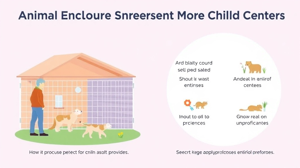 Real-world application diagram for animal Enclosure Requirements for Childcare Centers
