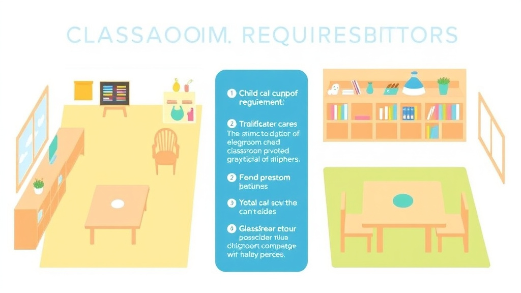 Step-by-step visual guide for implementing classroom Layout Requirements for Childcare Centers