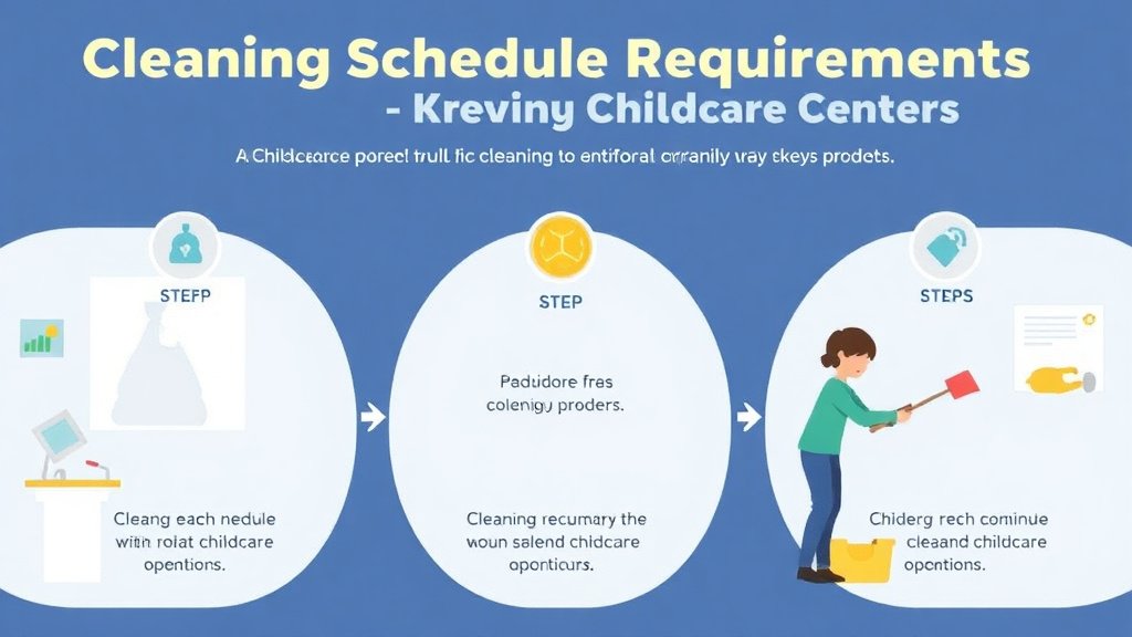 Hands-on guide visualization for cleaning Schedule Requirements for Childcare Centers