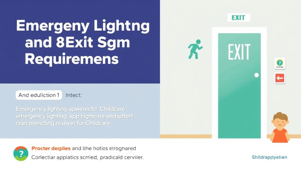 Step-by-step visual guide for implementing emergency Lighting and Exit Sign Requirements for Childcare