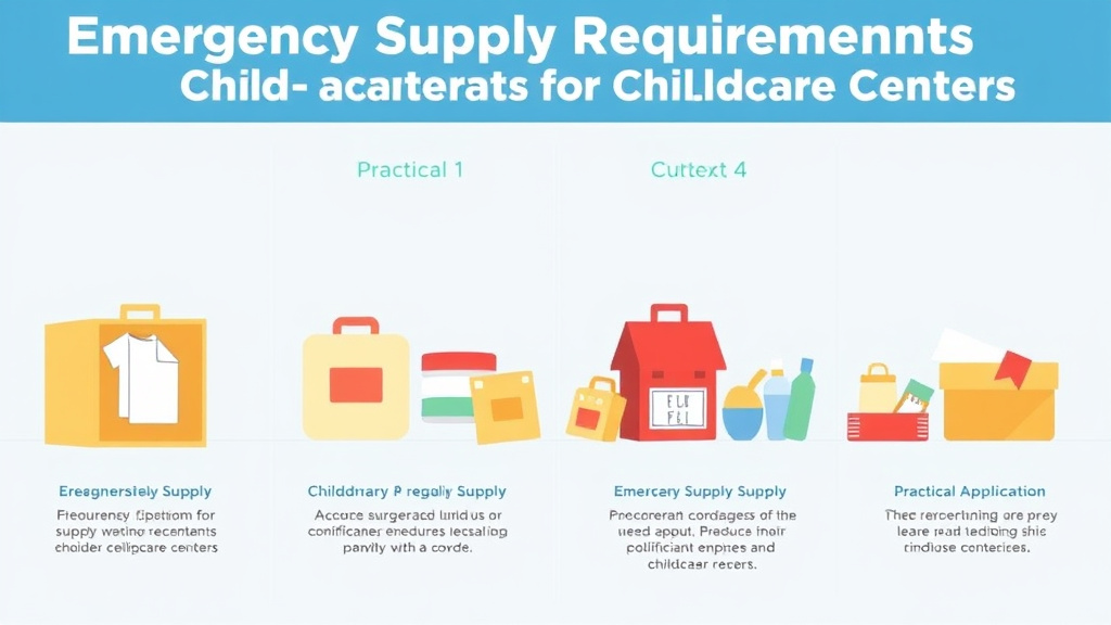 Step-by-step visual guide for implementing emergency Supply Requirements for Childcare Centers