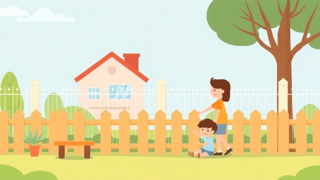 A professional illustration depicting fencing Requirements for Childcare Outdoor Areas