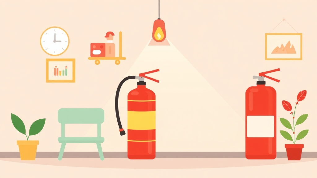 Illustration breaking down the fundamentals of fire Extinguisher Requirements for Childcare Centers