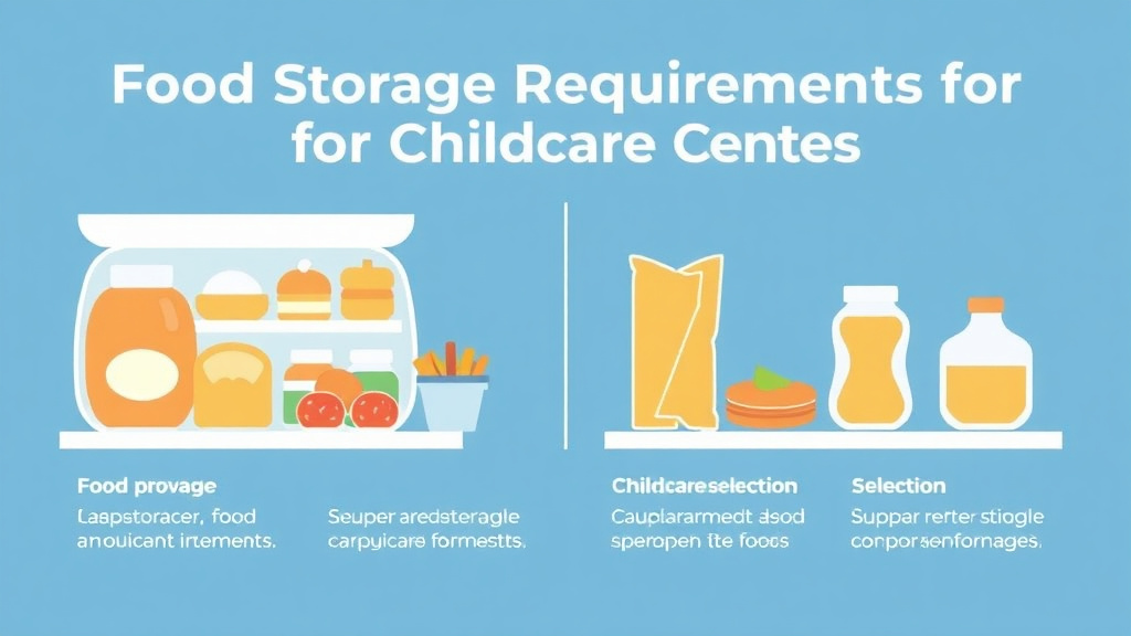 Hands-on guide visualization for food Storage Requirements for Childcare Centers