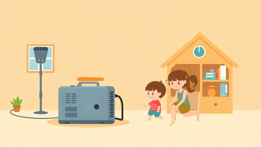 A professional illustration depicting generator and Backup Power Requirements for Childcare