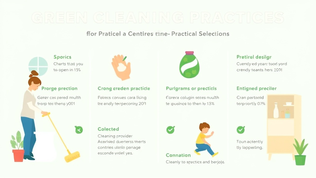 Step-by-step visual guide for implementing green Cleaning Practices for Childcare Centers