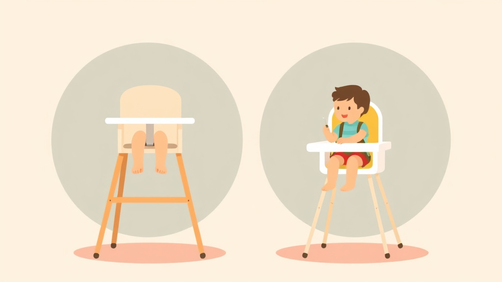 Clear illustration of high Chair and Booster Seat Requirements for Childcare with supporting details