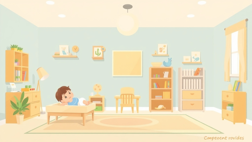 Clear illustration of infant Room Layout and Equipment Requirements with supporting details