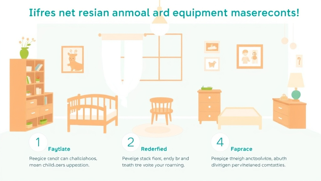 Action-oriented illustration showing how to apply infant Room Layout and Equipment Requirements