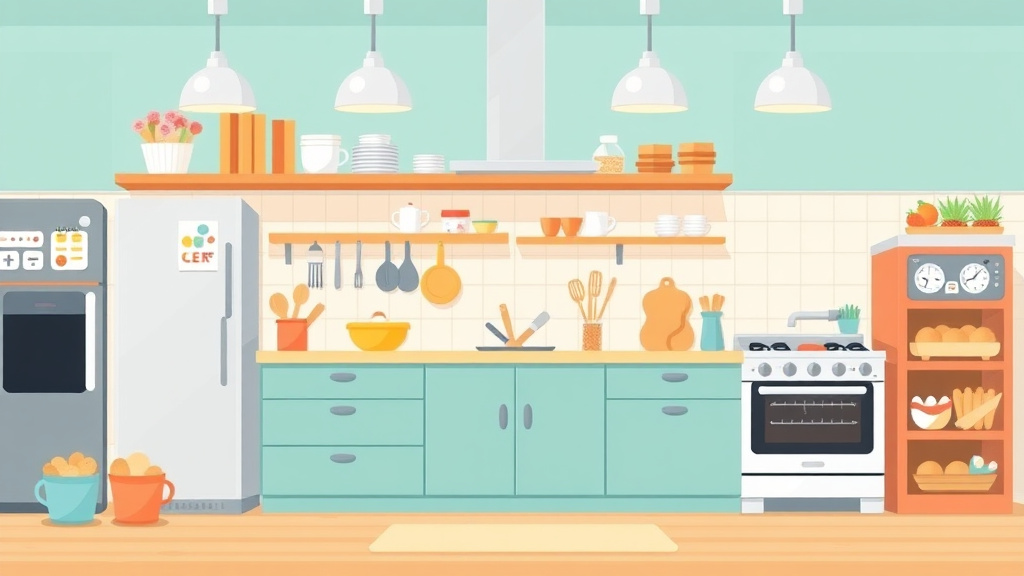 A professional illustration depicting kitchen Equipment Requirements for Childcare Food Service