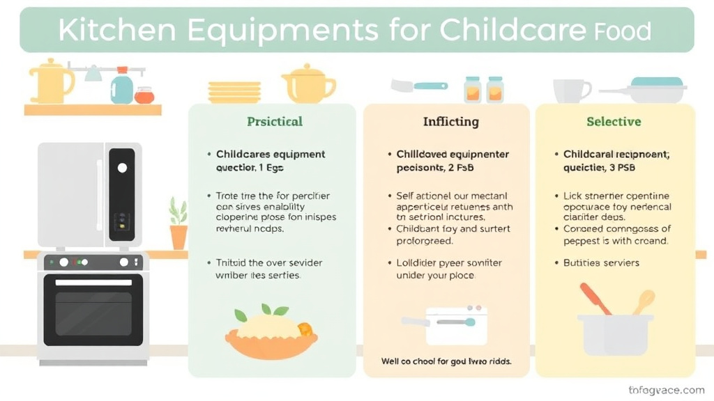 Process flow illustration for putting kitchen Equipment Requirements for Childcare Food Service into action