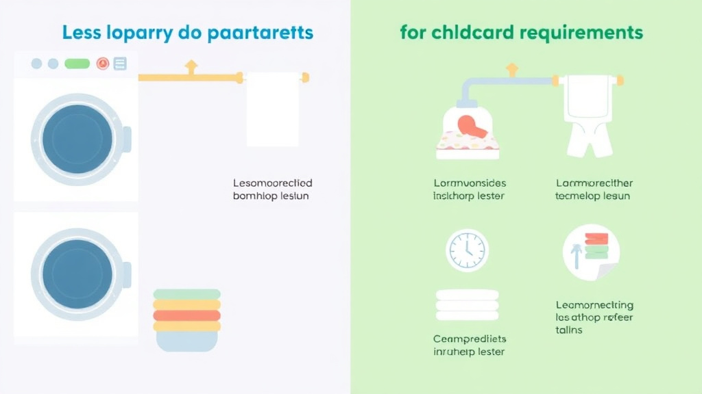 Real-world application diagram for laundry and Linen Requirements for Childcare Centers