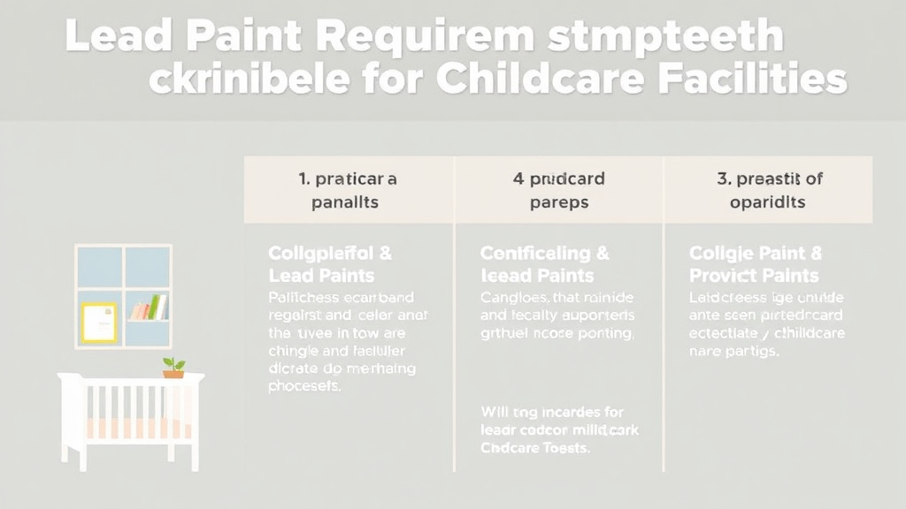 Practical checklist visual for lead Paint Requirements for Childcare Facilities