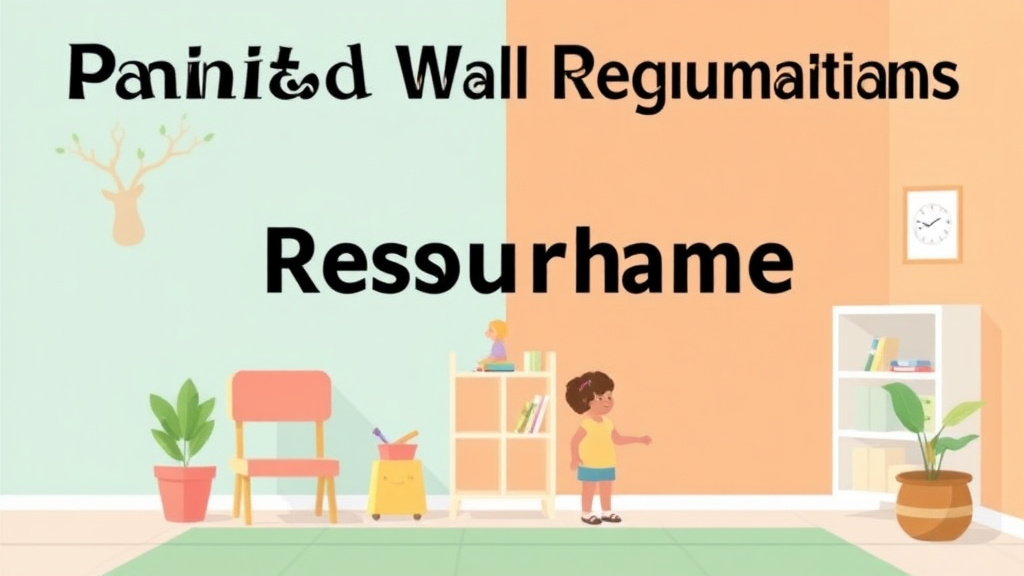 Visual overview of paint and Wall Finish Requirements for Childcare with key concepts highlighted