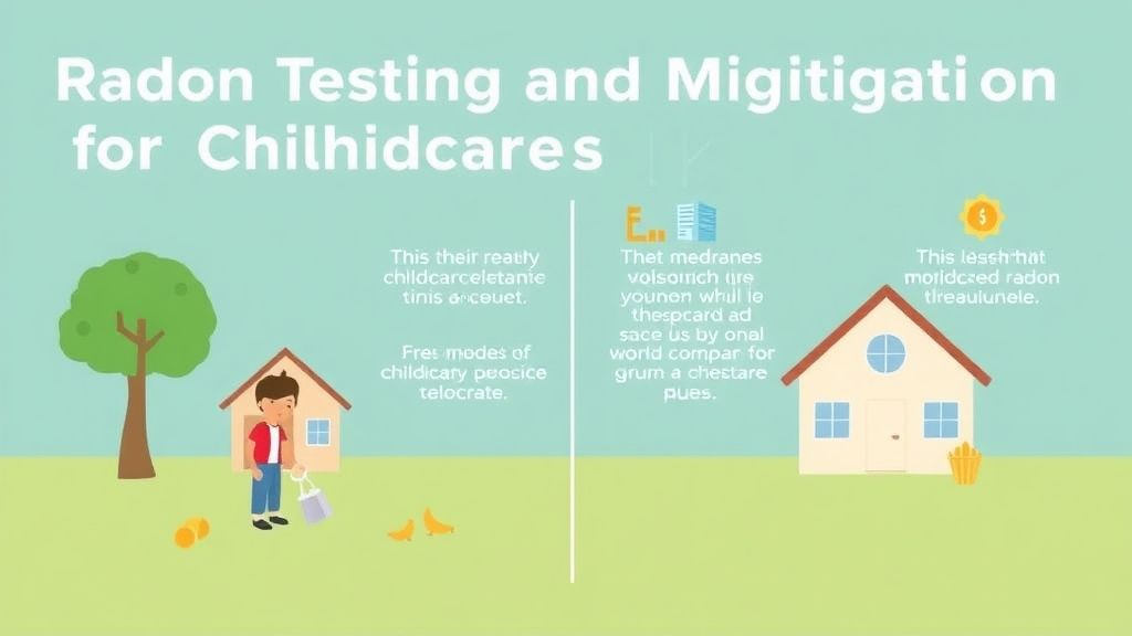 Process flow illustration for putting radon Testing and Mitigation for Childcare Facilities into action