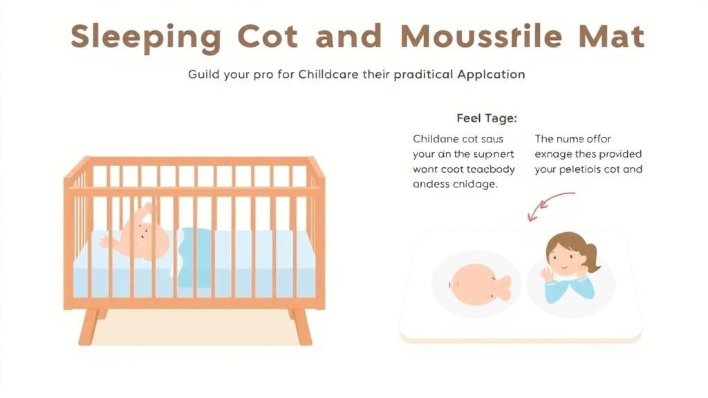 Action-oriented illustration showing how to apply sleeping Cot and Mat Requirements for Childcare