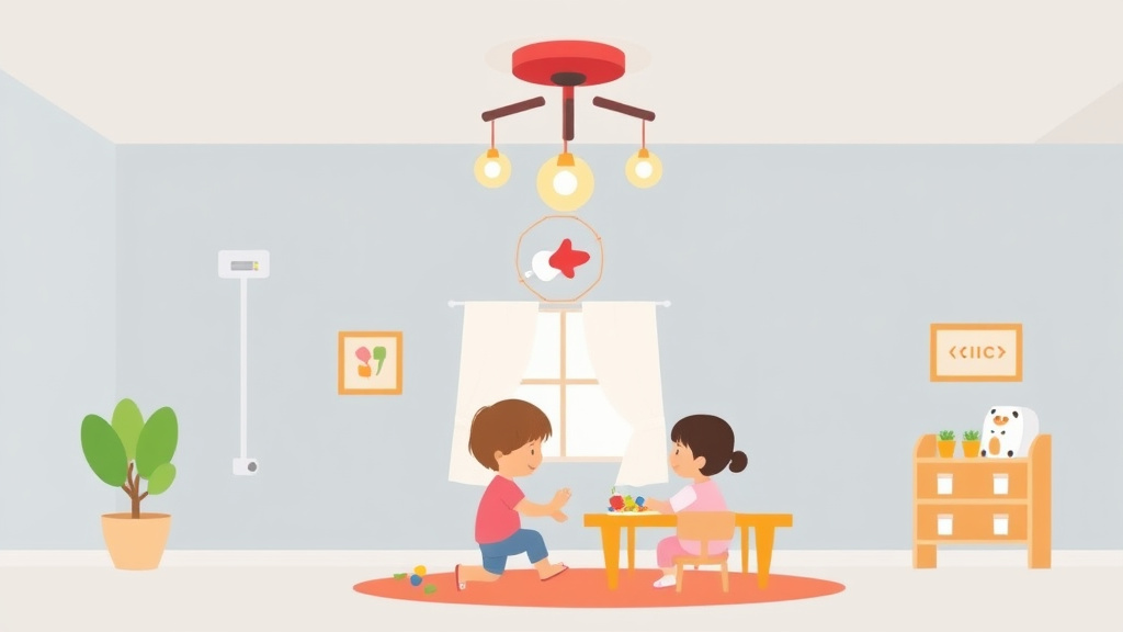 A professional illustration depicting fire Sprinkler System Requirements for Childcare Centers