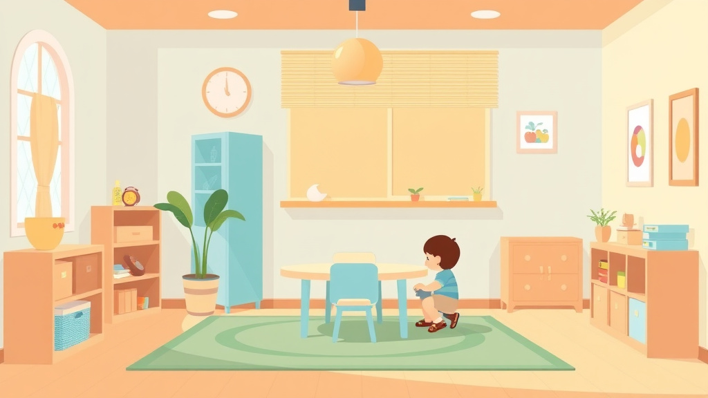 Clear illustration of toddler Room Layout and Safety Requirements with supporting details