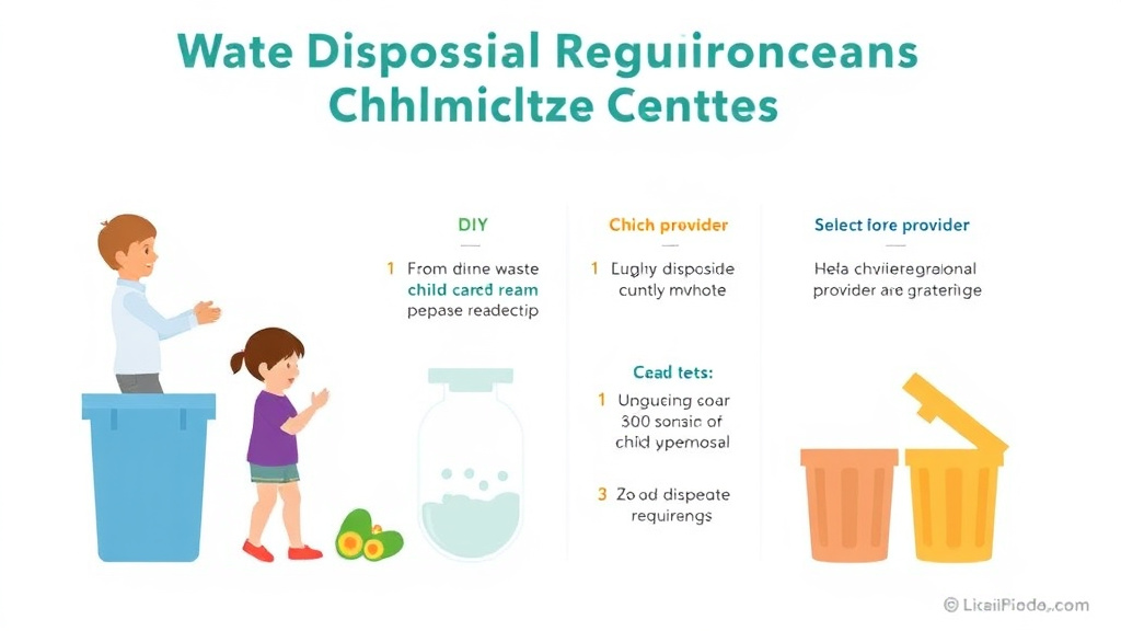 Hands-on guide visualization for waste Disposal Requirements for Childcare Centers