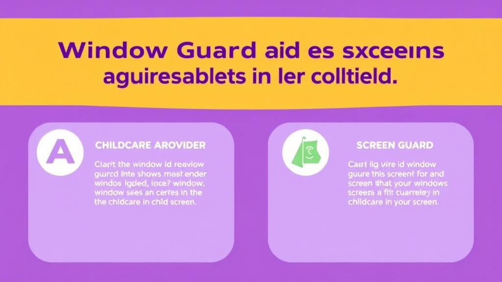 Real-world application diagram for window Guard and Screen Requirements for Childcare