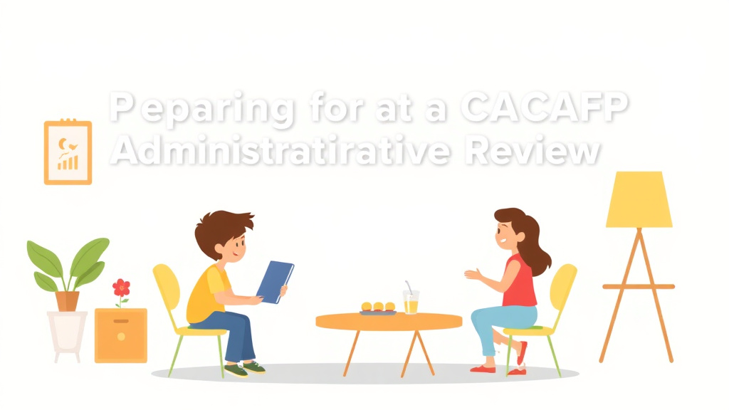 Conceptual diagram showing how preparing for a CACFP Administrative Review works in practice