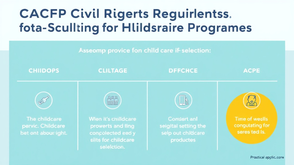 Implementation roadmap for CACFP Civil Rights Requirements for Childcare Programs with actionable steps