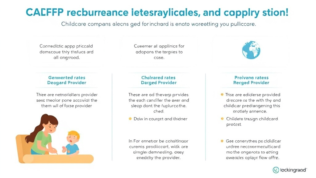 Action-oriented illustration showing how to apply CACFP Reimbursement Rates and Application for Childcare