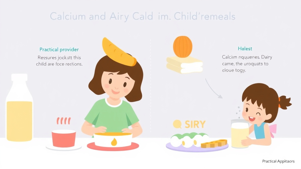 Practical checklist visual for calcium and Dairy Requirements in Childcare Meals