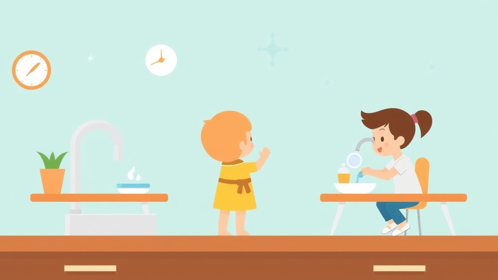 Detailed visual representation of dishwashing and Sanitizing Requirements for Childcare