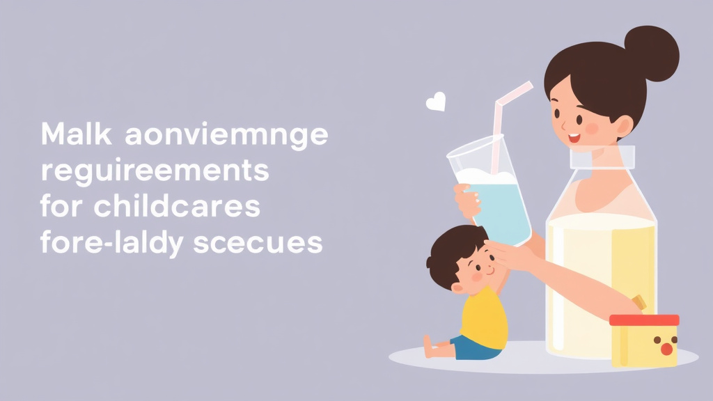 A professional illustration depicting milk and Beverage Requirements for Childcare Programs