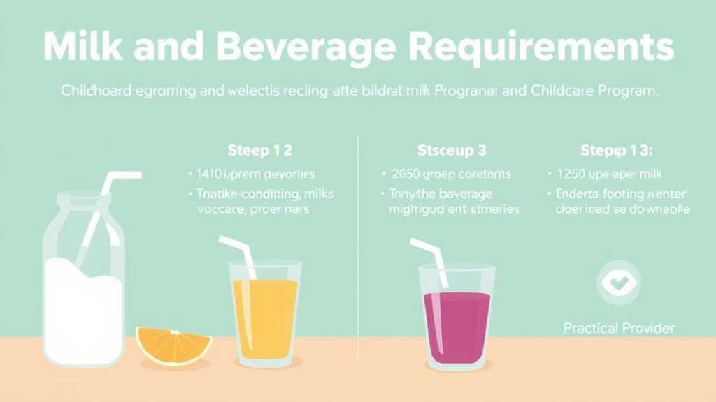 Process flow illustration for putting milk and Beverage Requirements for Childcare Programs into action