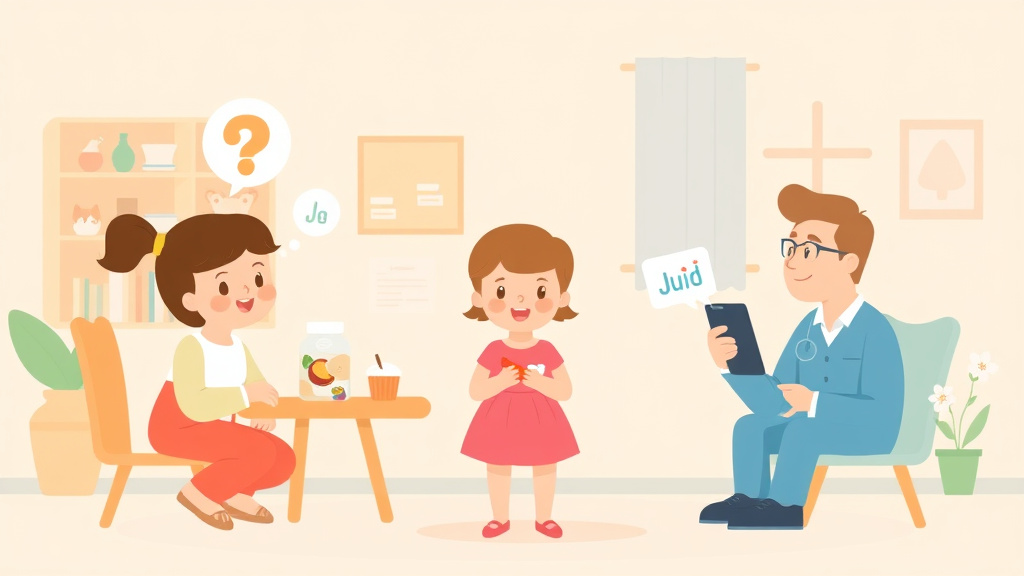 A professional illustration depicting food Allergy Communication Systems for Childcare