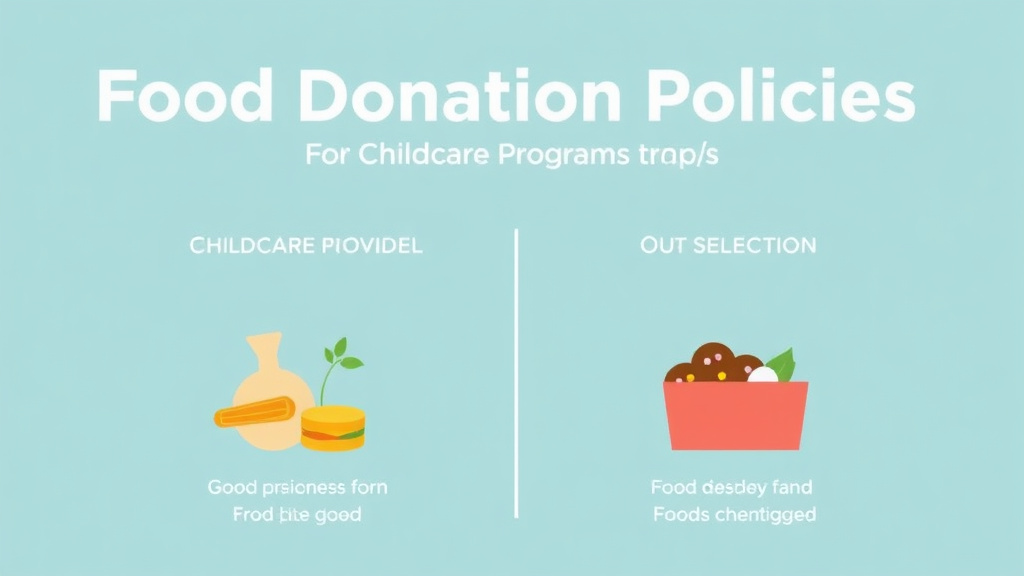 Process flow illustration for putting food Donation Policies for Childcare Programs into action