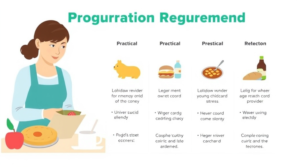 Process flow illustration for putting food Procurement Requirements for Childcare Programs into action
