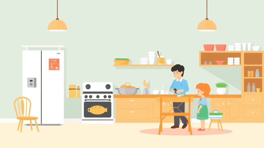 Illustration breaking down the fundamentals of food Service Equipment Requirements for Childcare