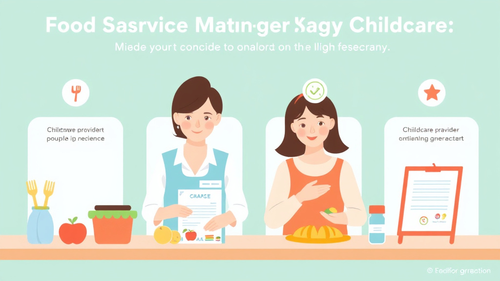 Real-world application diagram for food Service Manager Certification for Childcare