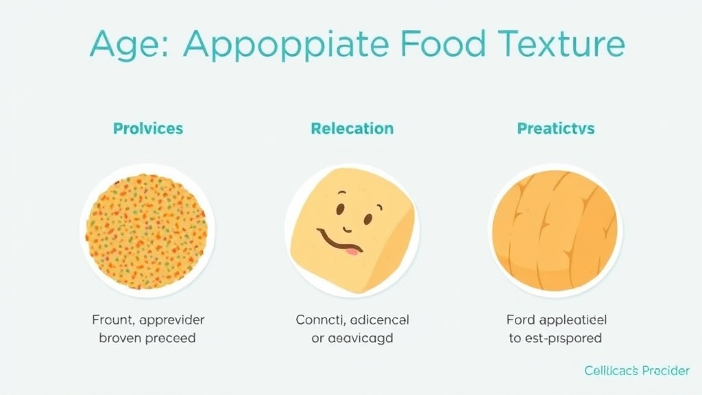 Hands-on guide visualization for age-Appropriate Food Textures for Childcare