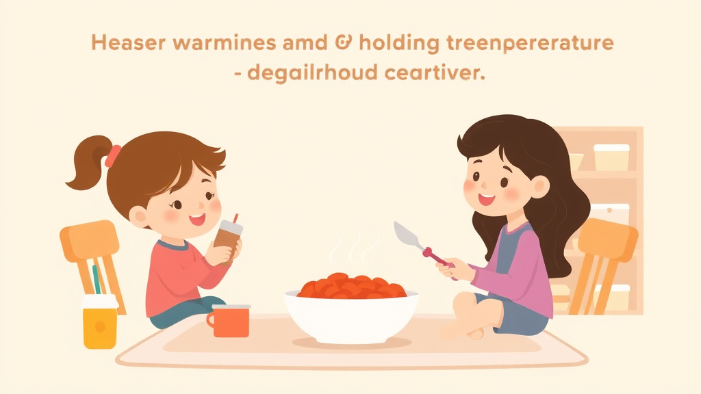 An informative visual explaining food Warming and Holding Temperature Requirements for Childcare for beginners and professionals
