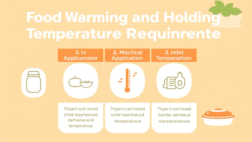 Practical checklist visual for food Warming and Holding Temperature Requirements for Childcare