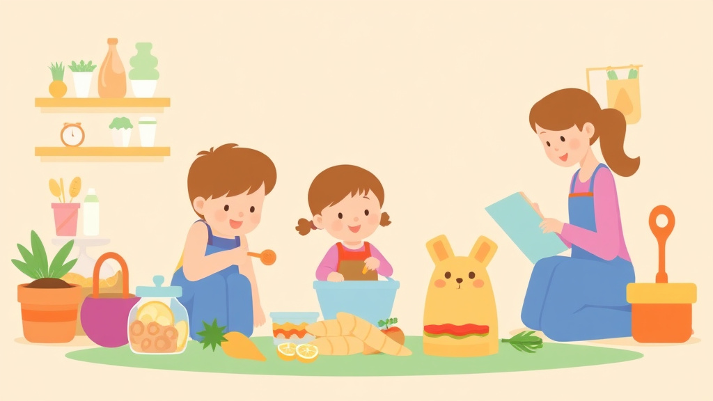 Clear illustration of food Waste Reduction Strategies for Childcare Centers with supporting details