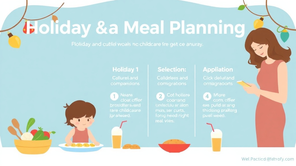 Step-by-step visual guide for implementing holiday and Cultural Meal Planning for Childcare