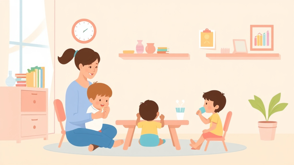 Educational graphic covering the essentials of infant Feeding Requirements in Childcare Centers
