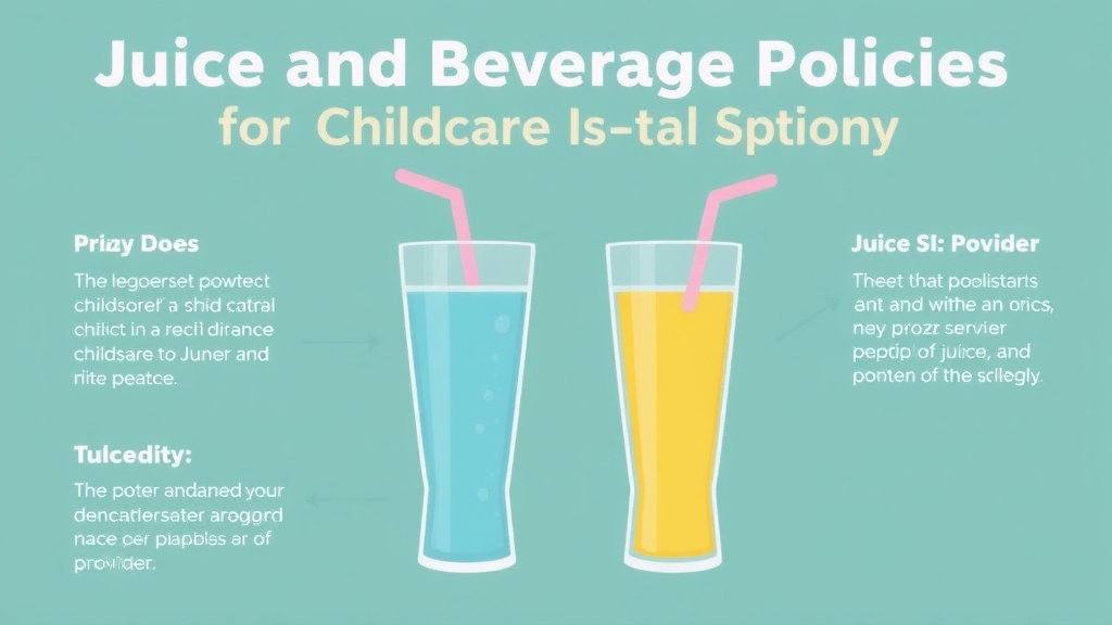 Practical checklist visual for juice and Beverage Policies for Childcare Programs